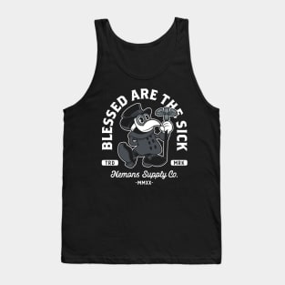 Vintage Cartoon Plague Doctor - Blessed Are The Sick - Occult - Goth Metal Tank Top